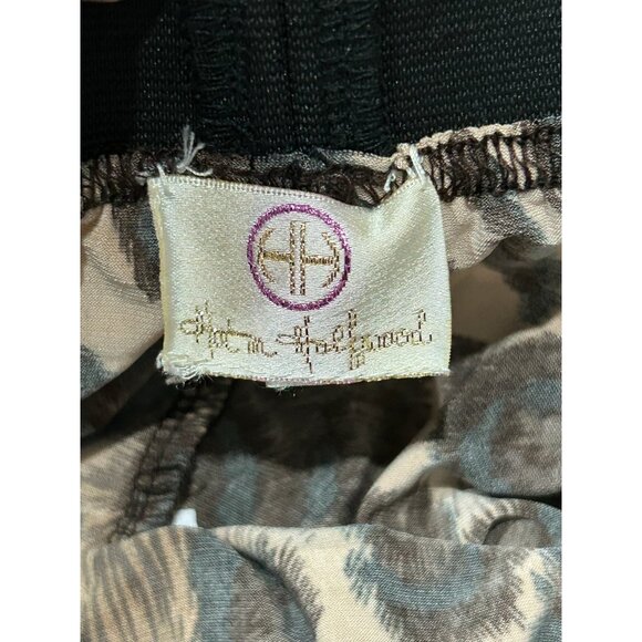 Hot n Hollywood Leopard Print Midi Skirt Elastic Waist Size Medium - Picture 5 of 9